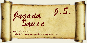 Jagoda Savić vizit kartica